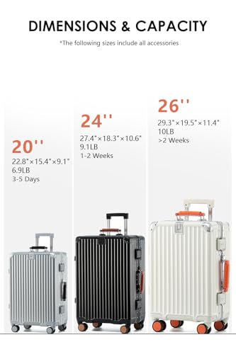 HotWay 20 Inch Carry On Luggage with Leather Handle, PC Zipperless Suitcase with Spinner Wheels and TSA Locks, 22x14x9 Airline Approved Luggage for Travel, Grey