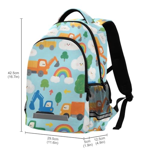 miaozhen Cute Cartoon Colorful Truck carry on backpacks for kids with large bookbags for teen para bebes varon mochila para ni?os