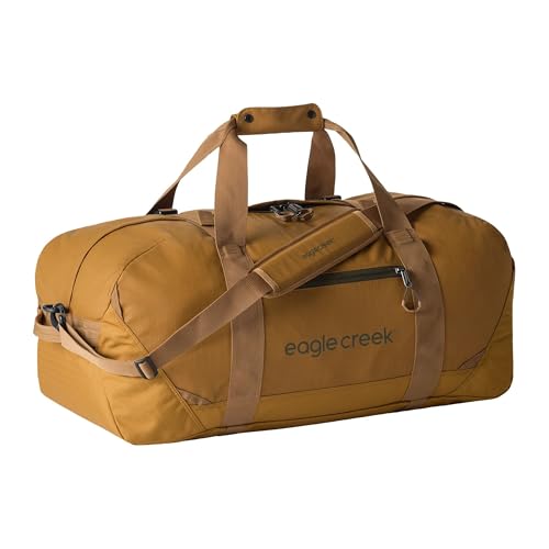 Eagle Creek No Matter What Duffel Bag - Eco Friendly Duffel for Sustainable Travel - Adjustable Shoulder Strap - Multiple Carry Options - Easy to Store - Safari Brown - 60L