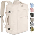Capolo Travel Backpack for Women Men Waterproof Laptop Backpack Airlines Approved Carry On Backpack Bag Computer Bookbag for Business, Work, Traveling Fits 15.6 Inch Laptop(Beige)