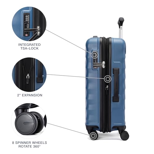 Travelpro Maxlite Air V2 Hardside Expandable Carry on Luggage, 8 Spinner Wheels, Lightweight Hard Shell Suitcase, TSA lock, Ensign Blue, Carry On 20-Inch