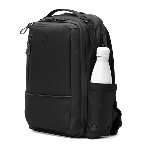 Travelpro Altitude Slim Expandable Travel Laptop Backpack 20-24L, 16 Inch Laptop, Water Resistant, Work, Business, Men and Women, Jet Black