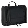 Amazon Essentials Spacious Toiletry Bag, Hanging Cosmetic Dopp Kit with Multiple Compartments, Durable 1680D Polyester, Large Capacity Storage, Compact Design, Black (Previously Amazon Basics)