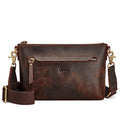 S-ZONE Leather Crossbody Bags for Women medium Designer Purses Trendy Shoulder handbags with Wide Strap