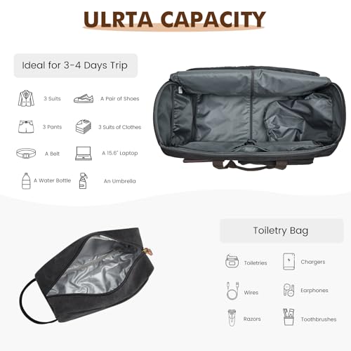 S-ZONE Garment Bags for Travel Convertible Garment Duffle Bags for Travel Suit Carry on Luggage for Men Hanging Suitcase
