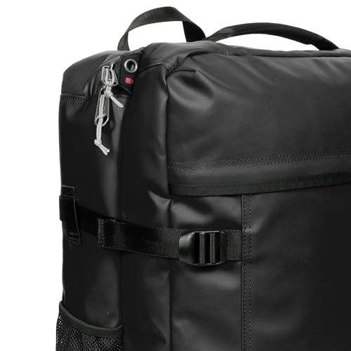 EASTPAK Travelpack – 42L Cabin-Size Duffel Backpack with Dual Compartments, 17" Laptop Sleeve, Vegan Design & Adjustable Straps, Tarp Black