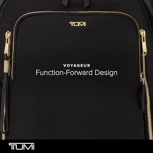 TUMI - Voyageur Celina Backpack - Women's Work and Travel Bag - 16.0" X 10.6" X 6.5" - Holds Up to 16" Laptop - Black & Gold Hardware