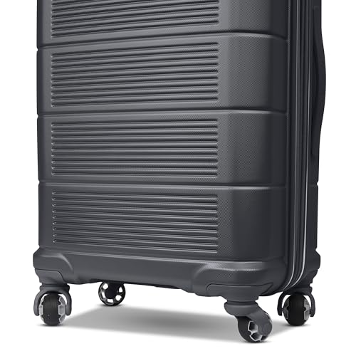 American Tourister Stratum 2.0 Expandable Hardside Luggage with Spinner Wheels, Charcoal, 3-Piece Set (20/24/28)
