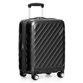 Traveler's Choice Elm 21" Carry-on Expandable Spinner Luggage Set - Matte Black