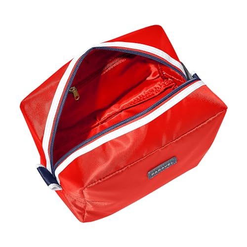 Paravel Toiletry Bag | Made with Recycled Negative Nylon Material | Everyday Travel Toiletry Bag | Bebop Red
