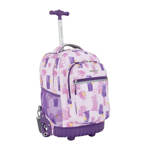 Travelers Club 4 Piece Rolling Backpack Set With Accessories, Water