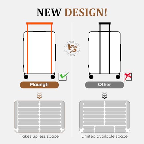 Maungti Luggage Sets, 2 Piece Suitcase set with wheels Tsa Lock 20/24 inchi Hardshell Waterproof Travel Suitcases luggage for Women/Men/Family (White)