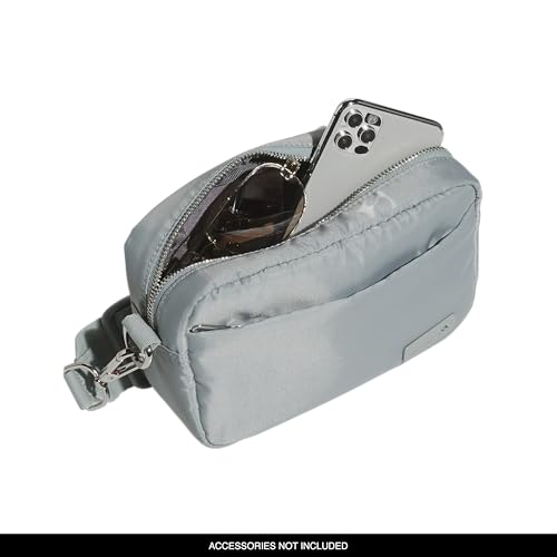 adidas Luxe Crossbody – Premium Shoulder Bag, Wonder Sage Green/Silver Metallic, OSFA