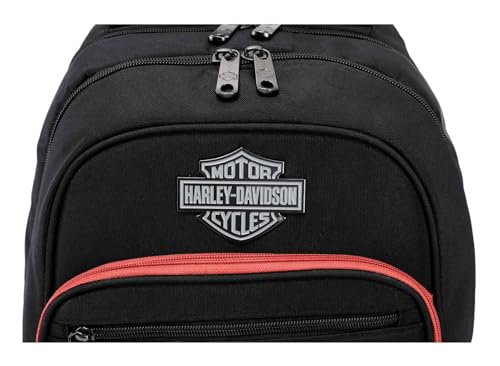 Harley-Davidson Metal Bar & Shield Cruiser Rugged Backpack, Polyester Black