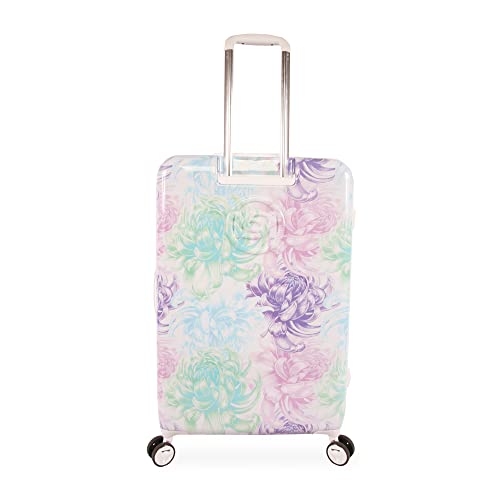 BEBE Women's Luggage Hardside Spinner, Purple Floral, Check-in 29''