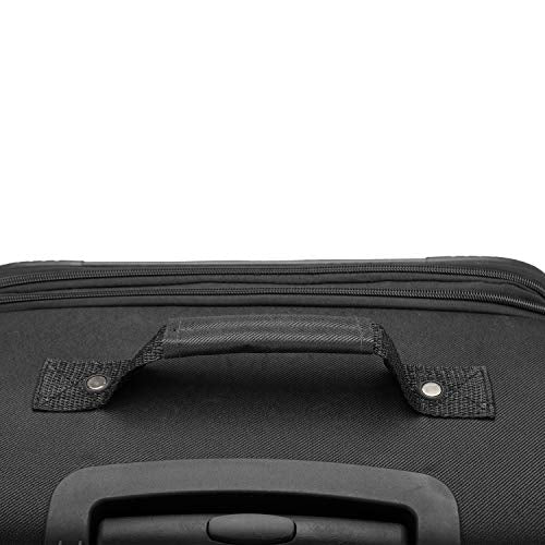 U.S. Traveler Aviron Bay Expandable Softside Luggage With Spinner Wheels, Black, Carry-on 23-Inch