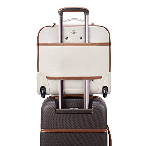DELSEY PARIS Chatelet 2.0 Softside Luggage Under-Seater with 2 Wheels, Angora, Carry on 16 Inch