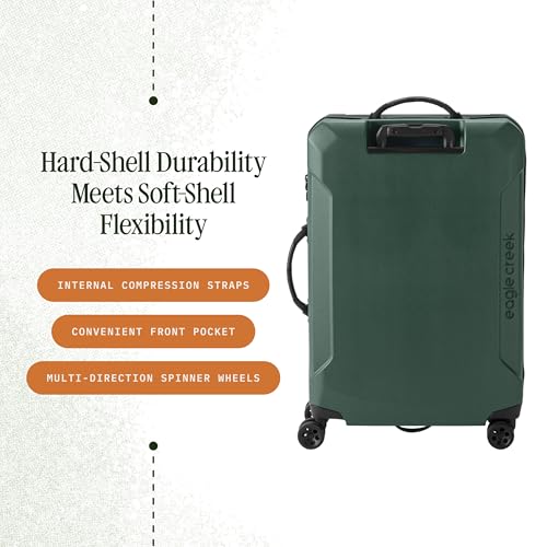 Eagle Creek Tarmac 4-Wheel 29" Luggage - Durable Rolling Suitcase for Secure Luggage - Telescoping Handle - Locking Zipper - Ample Storage Capacity - User-Friendly Design - Duck Green
