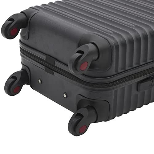 Travelers Club 6 Piece Orion Luggage and Travel Accessories Set, Black