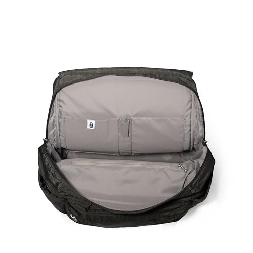 Baggallini Flap Laptop Backpack - 15"x11" Lightweight Work Travel Bag w/Luggage Sleeve & RFID