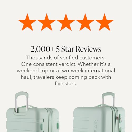 SwissGear 7366 Signature Hardside Expandable Luggage with Spinner Wheels, TSA Lock, Clearly Aqua, Checked-Medium 23-Inch