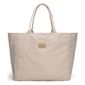 Lee Gingham Tote Bag for Women, Extra Large Cotton Shoulder Bag, Casual Cute Plaid Tote Bag Lightweight Beach Handbag, Multipurpose Reusable Grocery for Travel, Shopping, Weekender, LEE64-001TN