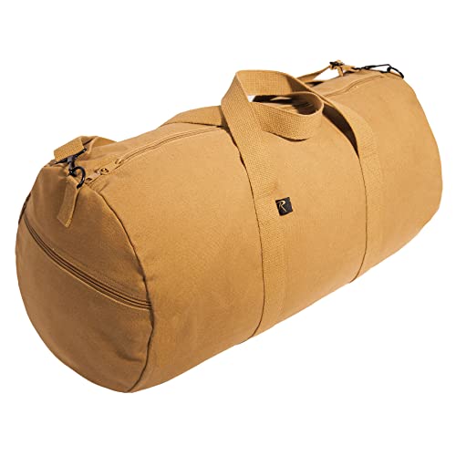 Rothco Heavy-Duty Canvas Shoulder Duffle Bag - Rugged Travel Gym Gear Equipment Bag, Coyote Brown, 19 Inches