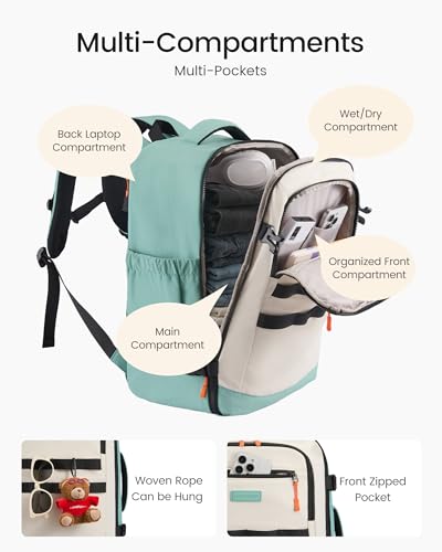 LOVEVOOK 40L Travel Backpack for Women & Men, TSA Approved Carry On Backpack with 3 Packing Cubes, Waterproof Personal Item Bag Fits 17" Laptop, Weekender Essentials Overnight Backpack for Trip