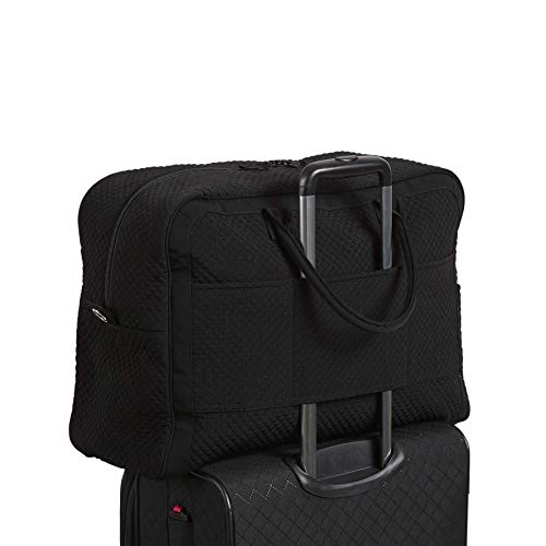 Vera Bradley Women's Microfiber Grand Weekender Travel Bag, Black, One Size