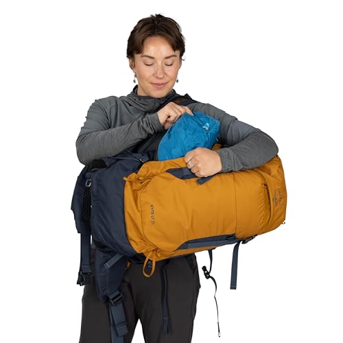 Osprey Kyte LT 35L Women's Backpacking Backpack - Lightweight Hiking & Travel Bag with Waterproof Raincover, Graphite Purple