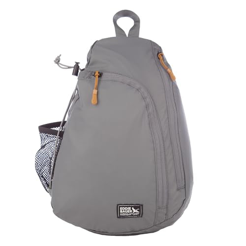 Eddie Bauer Ripstop 8L Shoulder Sling Pack with Padded Air-Mesh Adjustable Crossbody Strap for Right or Left Handed Fit - Slate