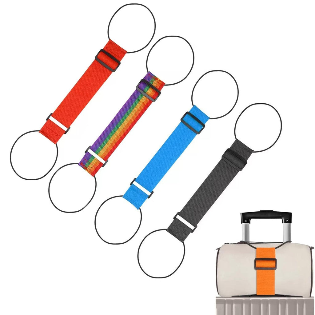 4PCS Luggage Straps for Suitcase, Adjustable Elastic Luggage Connector Straps, Multi-Functional Durable Travel Packing Straps for Securing Bags, Backpacks & Accessories