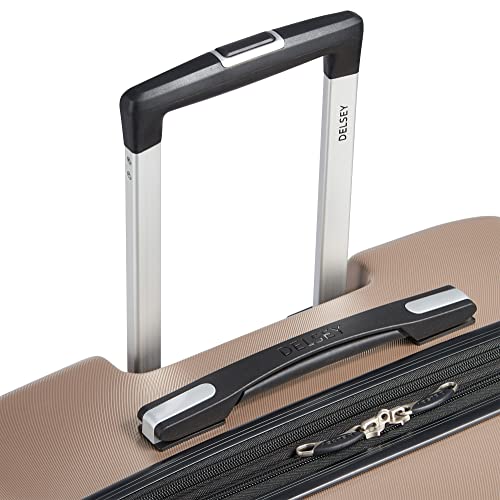 DELSEY PARIS Jessica Hardside Expandable Luggage with Spinner Wheels (Rose Gold, Checked-Large 29-Inch)