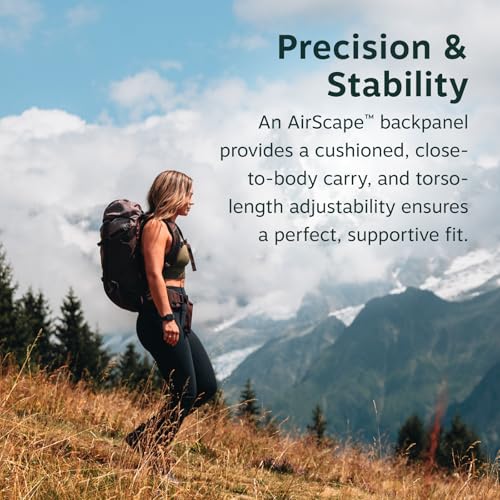 Osprey Kyte LT 35L Women's Backpacking Backpack - Lightweight Hiking & Travel Bag with Waterproof Raincover, Graphite Purple
