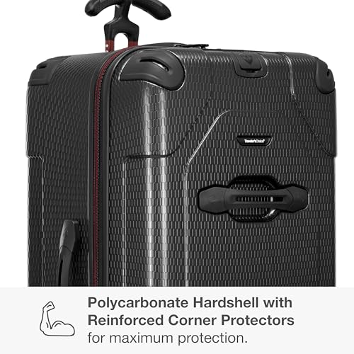 Traveler's Choice Maxporter II Polycarbonate Hardside Trunk with Spinner Wheels, Black, 31-Inch Large Trunk