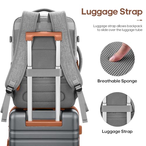 UKEIN Luggage Sets 3 Piece, Carry On Luggage 20In With Spinner Wheels,PC Hardside Suitcase Set with TSA Lock,Durable Carry On Suitcase With Travel Backpack for Men (Grey, 3 piece set (20inch))