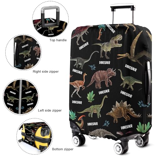 Subvise Dinosaur Suitcase Cover for Dinosaur Lover,Suitcase Protector Elastic Luggage Cover Anti-scratch (Medium (22-24in))