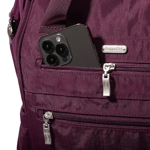 Baggallini City Scape Backpack - 15"x11" Lightweight Work Travel Bag w/Luggage Sleeve & RFID