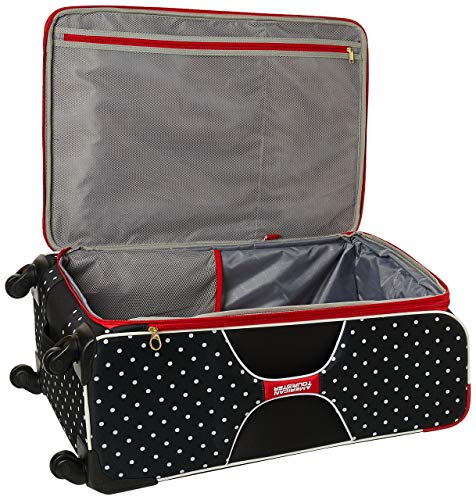 American Tourister Disney Softside Luggage with Spinner Wheels, Minnie Mouse Red Bow, Checked-Large 28-Inch