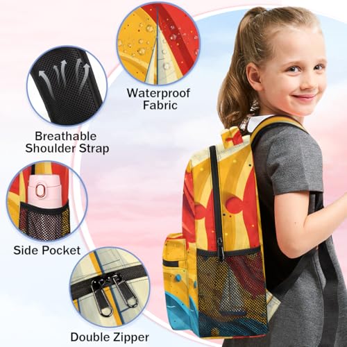 TropicalLife Nautica Sailboat Backpack Rucksack Travel Laptop Backpack Lightweight Computer Casual Daypack for Men Women