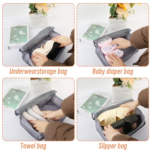 CvoMep 6 Pcs Packing Cubes Luggage Organizers Small Mesh Clothing Underwear Bag Foldable Laundry Bags for Travel Hiking Camping Backpacking