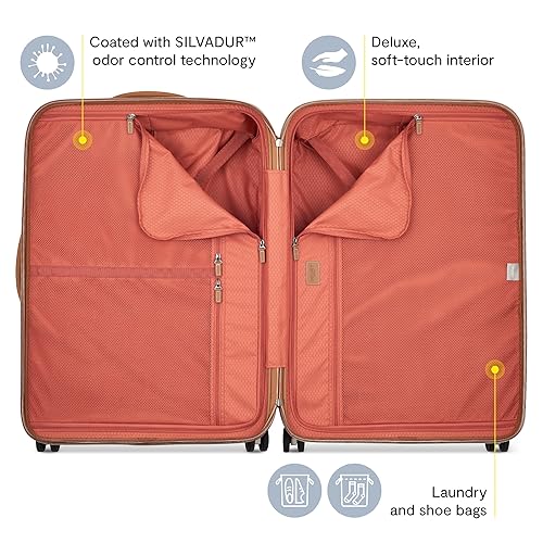 DELSEY PARIS Chatelet Air 2.0 - Hardside Checked Luggage Trunk 26 Inch - TSA Lock - 360° Spinner Wheels - Polycarbonate Travel Suitecase - Angora