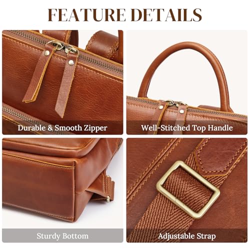 S-ZONE Small Leather Backpack for Women Fashion Designer Purse Anti-theft RFID Travel Bag