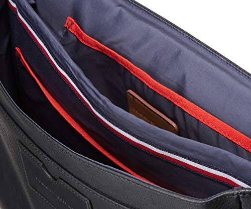 Tommy Hilfiger Men's Leo Messenger Bag, Pebble Black, One Size US