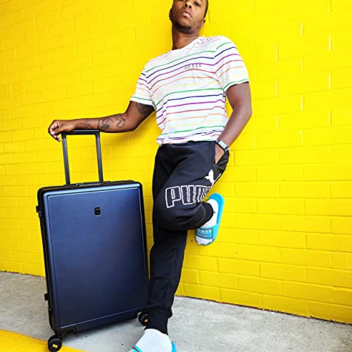 LEVEL8 Elegance Luggage Set, PC Matte Hardshell Suitcases - Navy Blue, 20/24 Inch