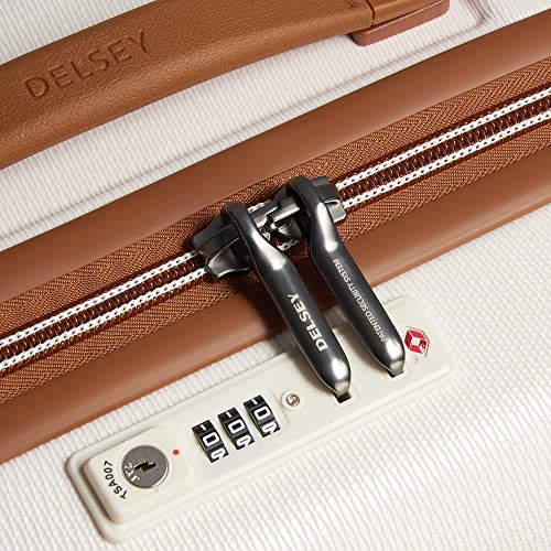 DELSEY PARIS Chatelet Air 2.0 - Hardside Checked Luggage Trunk 26 Inch - TSA Lock - 360° Spinner Wheels - Polycarbonate Travel Suitecase - Angora
