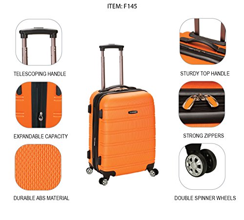 Rockland Melbourne Hardside Expandable Spinner Wheel Luggage, Carry-On 20", Green