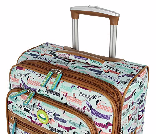 Lily Bloom Luggage 24" Expandable Design Pattern Suitcase With Spinner Wheels For Woman (24in, Totally Paw Some)