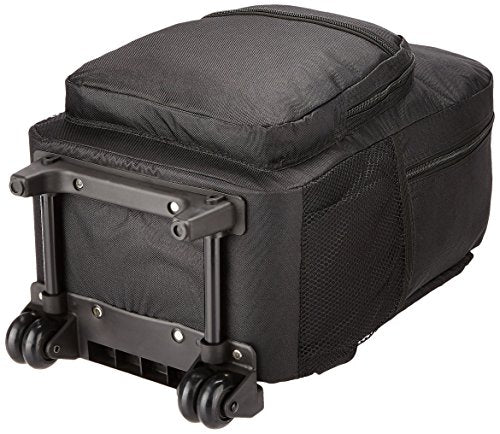 Rockland Double Handle 17" Rolling Backpack, Black