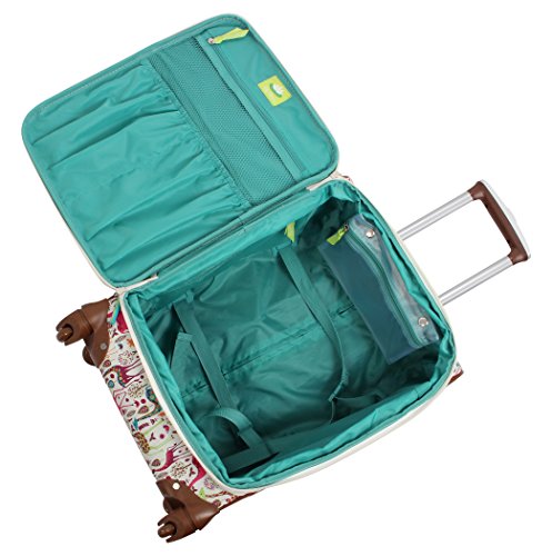 Lily Bloom Design Pattern 28" Luggage Softside Expandable With Double Spinner Wheels, Large Lightweight Suitcase Checked Bag For Women